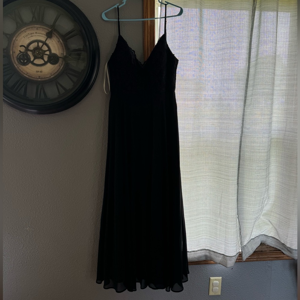 Black Adair’s bridesmaid dress
